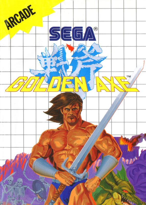 Golden Axe box art for PC Engine CD